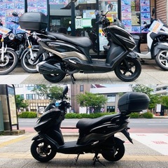 スズキバーグマン125 外装艶ピカ仕上げずみ♪内容充実のコスパ最強車両です♪の画像