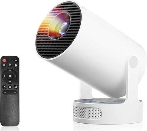 決まりました！プロジェクター 家庭用 小型 【2025アップグレード版Android TV搭載＆270°回転＆HiFi外部スピーカー】