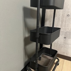 IKEA ワゴン　ブラックに近いグレーカラーの画像