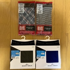 〈未開封4点〉BODY WILD ボクサーブリーフ、B.V.Dボ...
