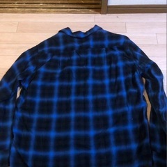 Stitching Mサイズ 青と黒のチェックネルシャツの画像