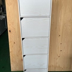扉付き収納棚 5段