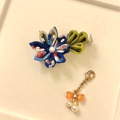 つまみ細工 和装髪飾りヘアクリップの画像