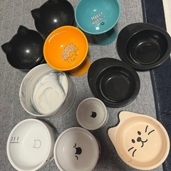 猫ちゃんワンちゃんのご飯お水　お皿　まとめセット
