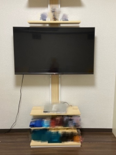 すぐに使える！42型テレビ＆収納付きテレビスタンド