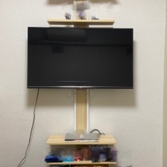 すぐに使える！42型テレビ＆収納付きテレビスタンドの画像