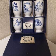 ①未使用三郷陶器 ディズニー カップ5個②ひとり土鍋コンロセット蓋がお茶碗の画像