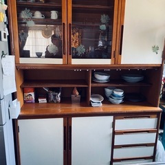 カップボート   食器棚 上下2段