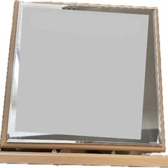 HORIUCHI MIRROR 鏡　コスメ　化粧　メイクがしやすい　卓上ミラー ウッドスタンドミラー Lサイズ 木目調 化粧鏡 プレゼント　木目　サロン　エステ　美容　北欧　韓国　の画像