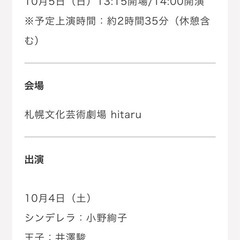 新国立劇場バレエ団　10/5 （日) 関係者優先ペアチケットSS券2枚の画像