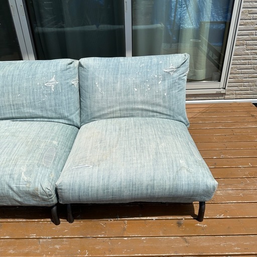 ジャーナルスタンダード　2かがけソファ　デニム生地