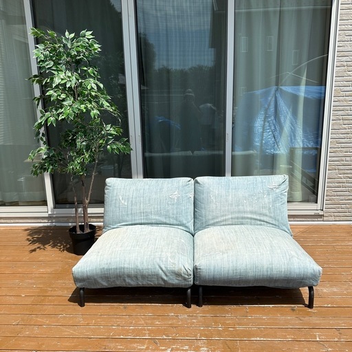 ジャーナルスタンダード　2かがけソファ　デニム生地