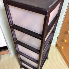 収納ボックス　5段 引き出し　棚の画像