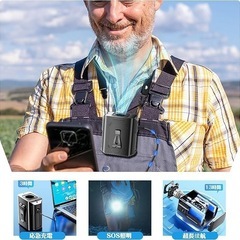 ベルトファン 腰掛け扇風機 強力 携帯扇風機 腰掛け熱中症対策 PSE認証済の画像