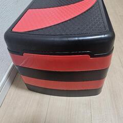 crer 踏み台昇降 ステップ台 防音マット付 選べる高さ 2段 3段 4段 トレーニング レッドの画像