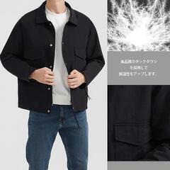 ラスト1点✨【Sサイズ】ダウン×デニム✨防寒ショート丈アウターの画像