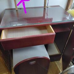 レトロ(昭和)　鏡台　化粧　中古(30数年以上前の物です)の画像