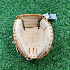 【新品】ミズノプロ 號SAKEBI 軟式用 キャッチャーミット M-R型 ブロンド 1AJCR32010 の画像