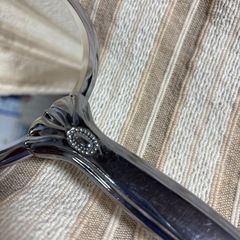 手鏡　昭和レトロ　布花柄　　美品の画像