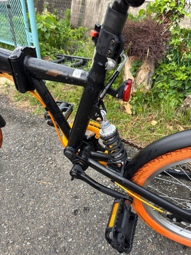 折りたたみ自転車 SIAFEI 20\" ブラック/オレンジ SIAFEI 折りたたみ 20インチ ブラック/オレンジ 大阪 - メルカリ