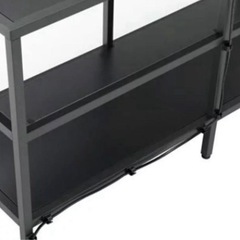 IKEA VITTSJO ヴィットショー テレビ台 ブラックブラウン ガラスの画像