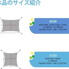 【暑さ対策】サンシェード 日避けシェード 防水　撥水加工 UV プール グレーの画像