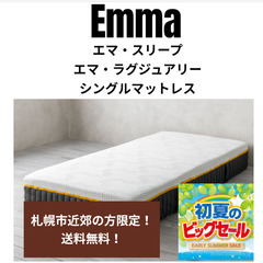 初夏のビックセール！エマスリープ最上位モデル！札幌市近郊の方限定...
