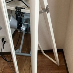 スタンドミラー　姿見　スリムミラー　ホワイトの画像