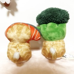 モフサンド タグつき おべんとうにゃん ブロッコリー シャケ ぬいぐるみの画像