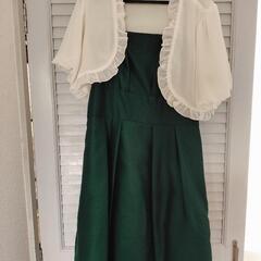 （話し中）グリーン　パーティドレス