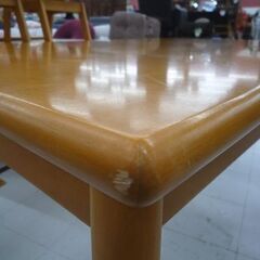 NITORI 4人掛け ダイニングテーブル DTクリスタル120LBR 幅120cm ナチュラル ニトリ テーブル 食卓 苫小牧西店の画像