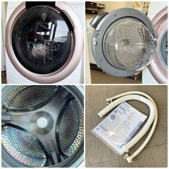 【超美品‼️】シャープ 2022年製 7.0/3.5kgドラム式洗濯乾燥機 洗濯機 プラズマクラスター除菌 ヒーター乾燥 低騒音 ホワイト♪の画像