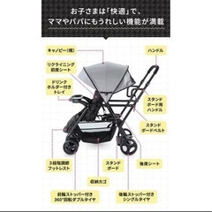 二人乗りベビーカー　ネビオ