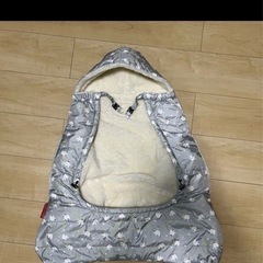 angelette ゾウ柄 おくるみ 抱っこ紐 ベビーカー 防寒 フードの画像