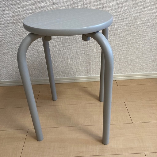 スチールパイプスタッキングスツール ウォームグレー無印良品