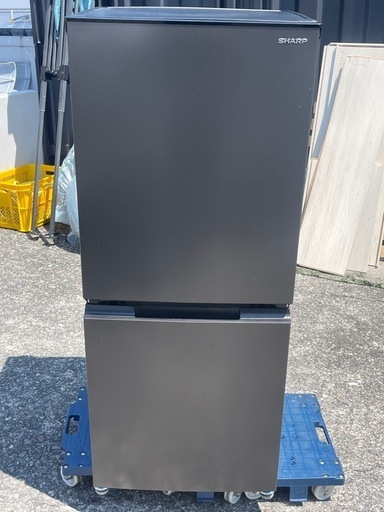 シャープ 冷蔵庫 幅49.5cm 152L 両開き(つけかえどっちもドア) SJ-D15P-H マットダークグレー