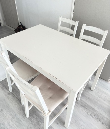 kou様売約済 IKEA ダイニングテーブル 高さ調整可 + 椅子4脚