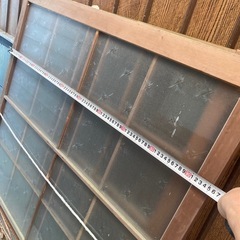 建具　すりガラス　昭和レトロ　2枚　引戸　ガラス戸　扉の画像