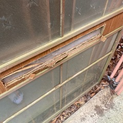 建具　すりガラス　昭和レトロ　2枚　引戸　ガラス戸　扉の画像