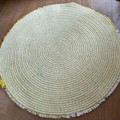 お値下げしました♪円形ラグマット145×145cm  毛足長さ5cmの画像