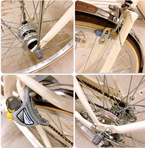 フェリーク ジュニア 自転車24インチ アンティークホワイト ヘルメット付き フェリーク ジュニア 自転車24インチ アンティークホワイト ヘルメット