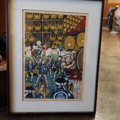 秋田竿燈まつり絵画の画像