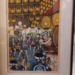 秋田竿燈まつり絵画の画像