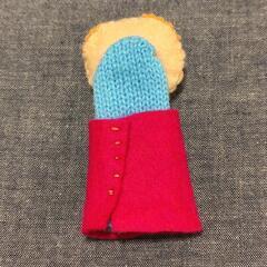 手袋シアター おはなしゆびさん ハンドメイド 保育 豚の画像