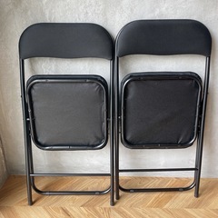 メッシュ生地 折りたたみチェア 2脚セットの画像