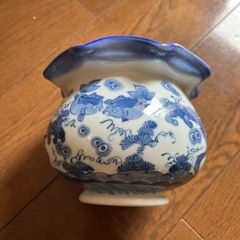 美濃焼 三洋陶器 龍峯窯 染付金魚鉢