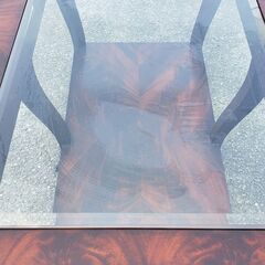 ETHAN ALLEN ガラステーブルの画像
