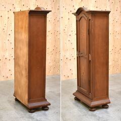 ≪zyt1004ジ≫ アンティーク調 ワードローブ 木象嵌 鍵付き イタリア製? クローゼット/木製家具/ヴィンテージ家具/中古家具/宮城県仙台市 50525-11の画像