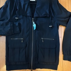 メンズジャケット黒の画像