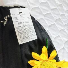 ★新品未使用タグあり★　春夏　膝丈フレアースカート  シースルー　リバーシブル　LLの画像